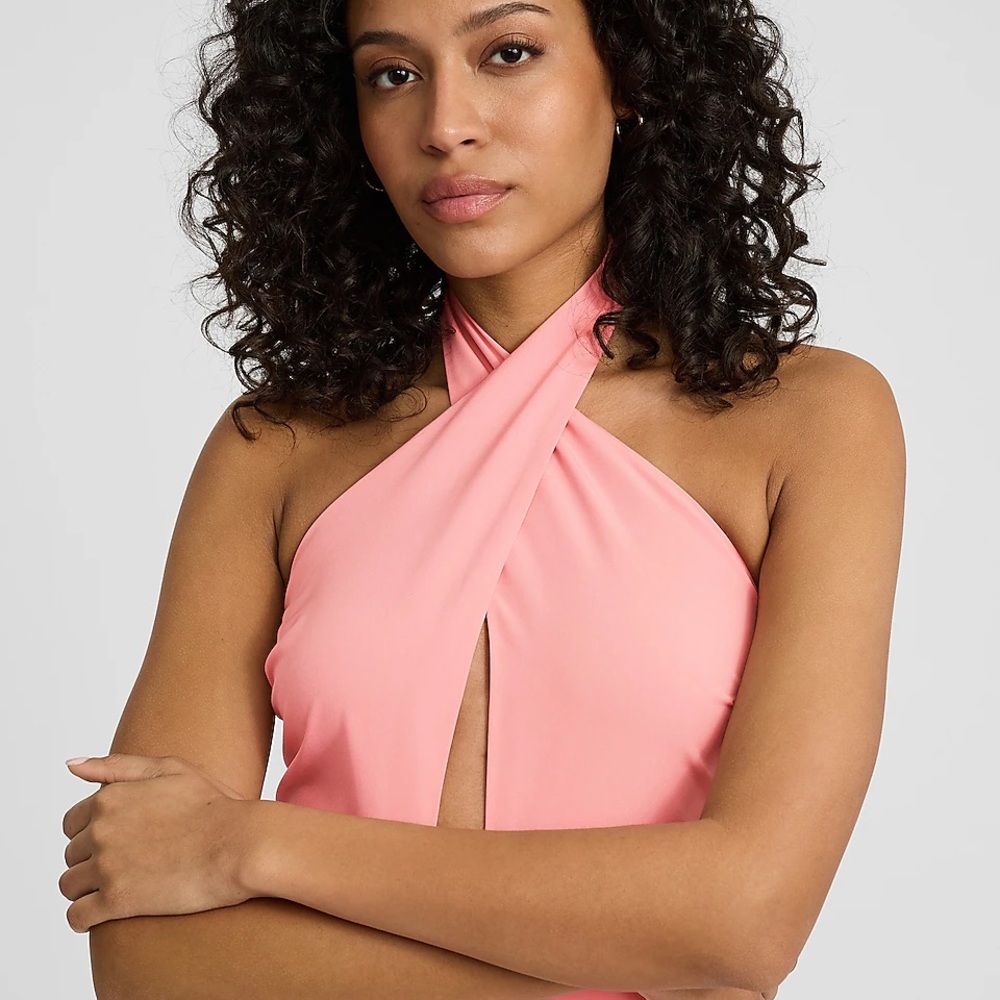 Tie Halter Sleeveless Cutout Maxi Dress NWT - Picture 5 of 7